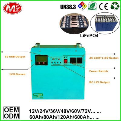 Trung Quốc Gia đình máy phát điện sao lưu năng lượng mặt trời Power Inverter lưu trữ di động LiFePO4 UPS pin nhà máy sản xuất
