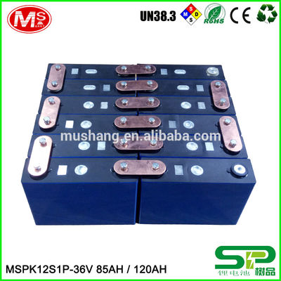 Trung Quốc High capacity lifePo4 battery MSPK12S1P LiFePO4 battery pack 36V 85AH 120AH For backup power nhà máy sản xuất